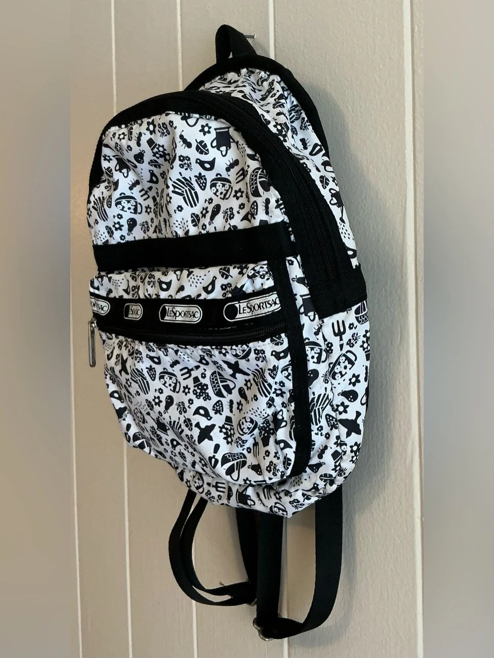 A rare LeSportsac nylon Garden Club Retired Print Mini Backpack Bag